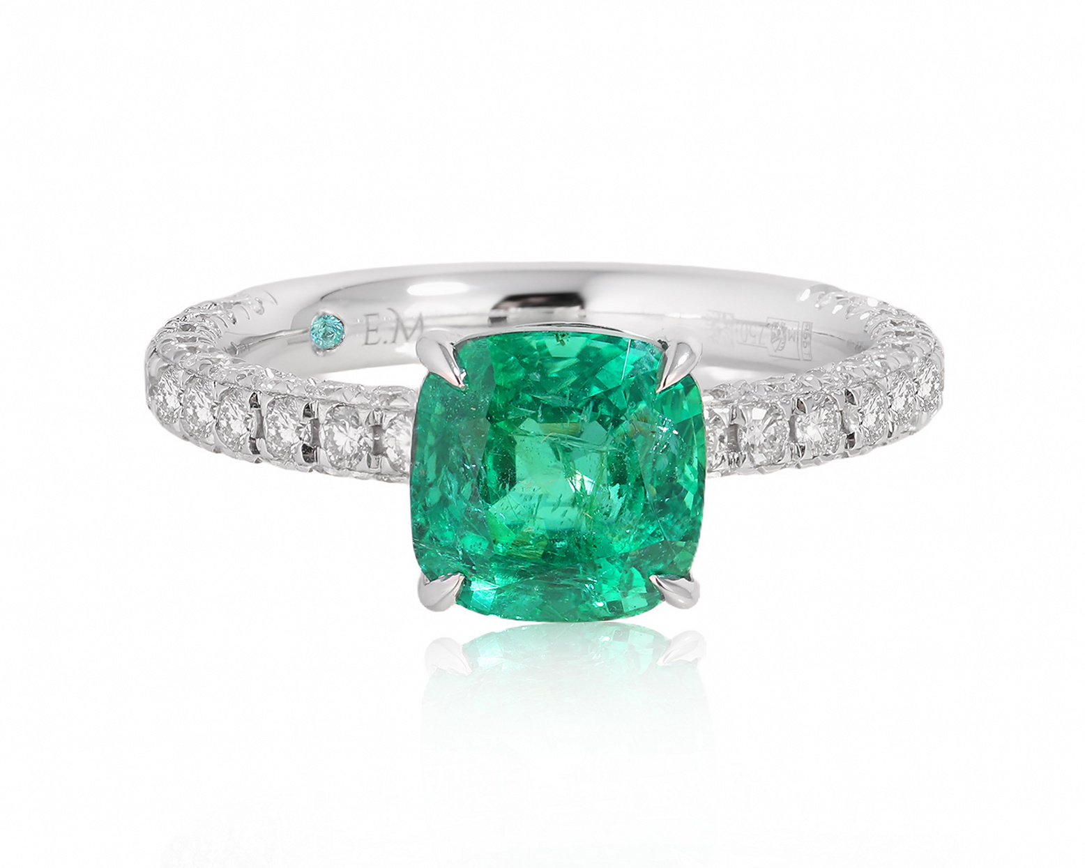 Золотое кольцо с изумрудом Замбия 2.42ct Evgeny Matveev 240725/Б203