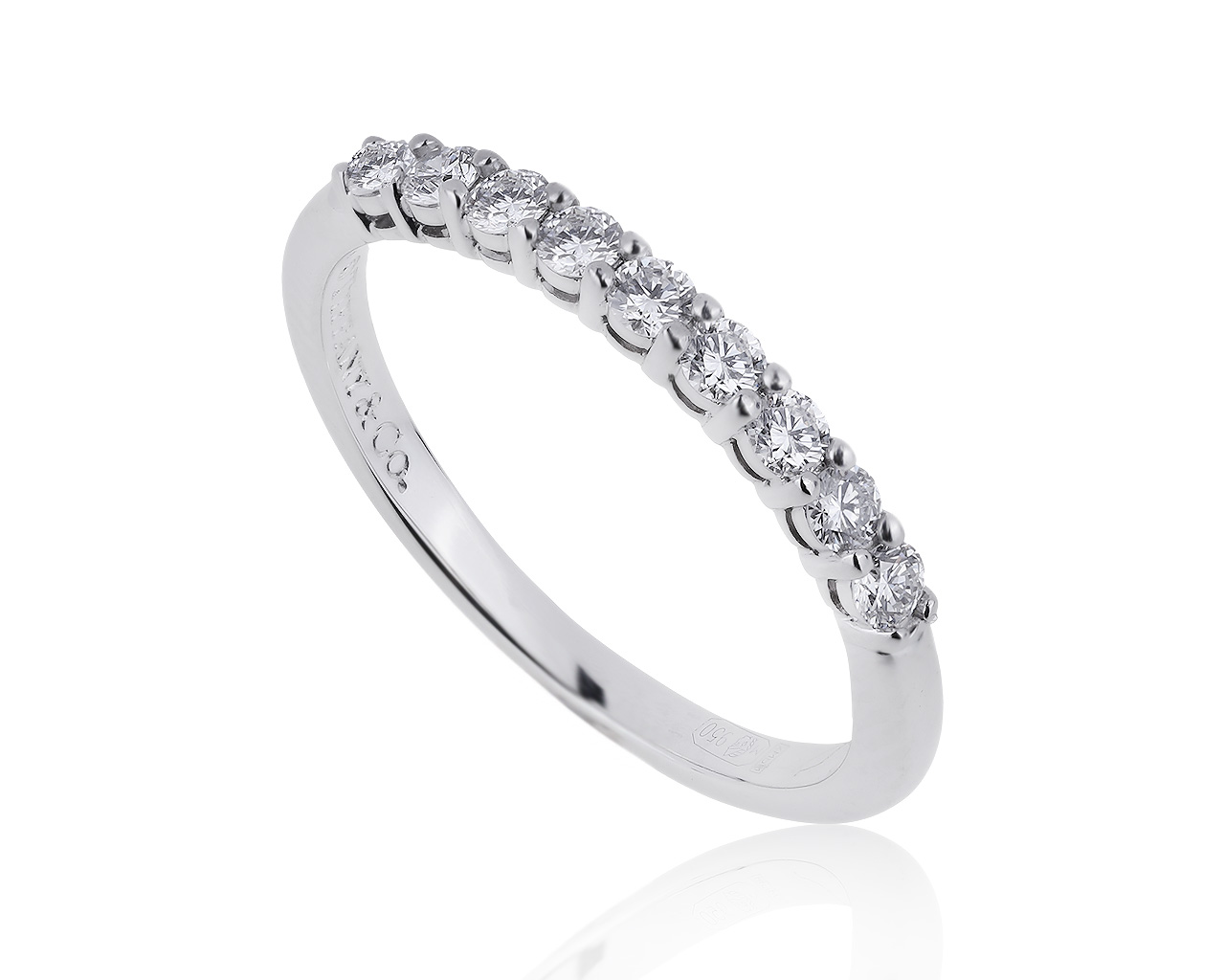 Оригинальное платиновое кольцо с бриллиантами 0.27ct Tiffany&Co 050320/5