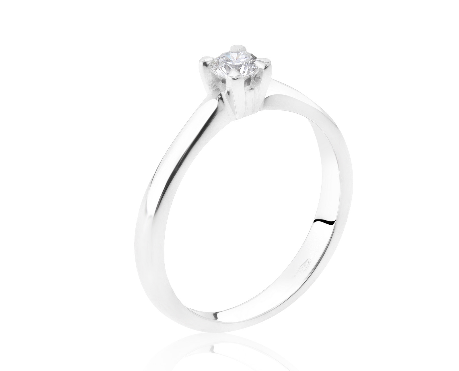 Итальянское золотое кольцо с бриллиантом 0.22ct 040921/14