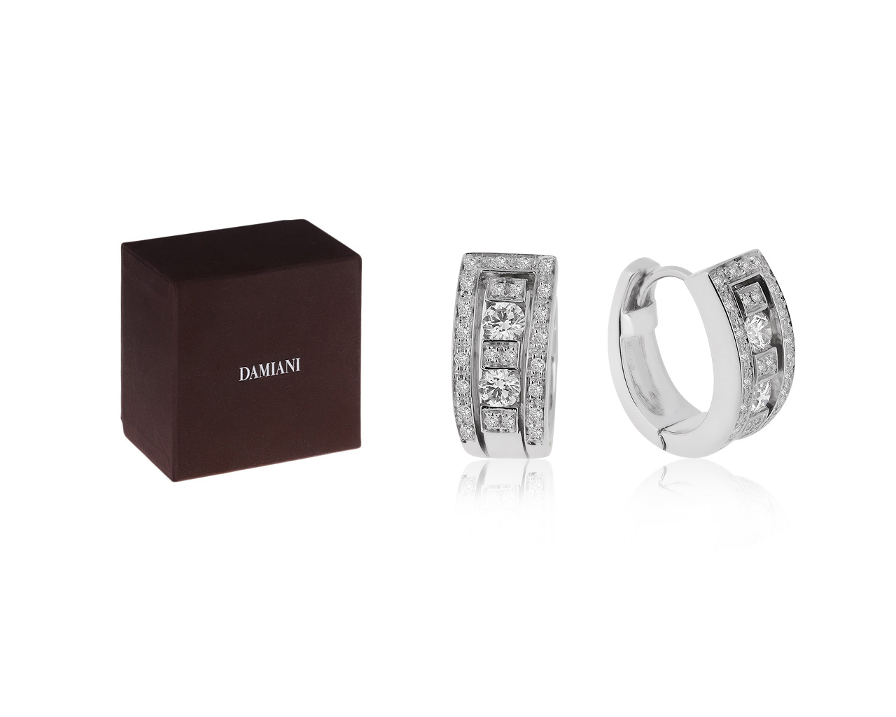 Оригинальные золотые серьги с бриллиантами 0.73ct Damiani Belle Epoque