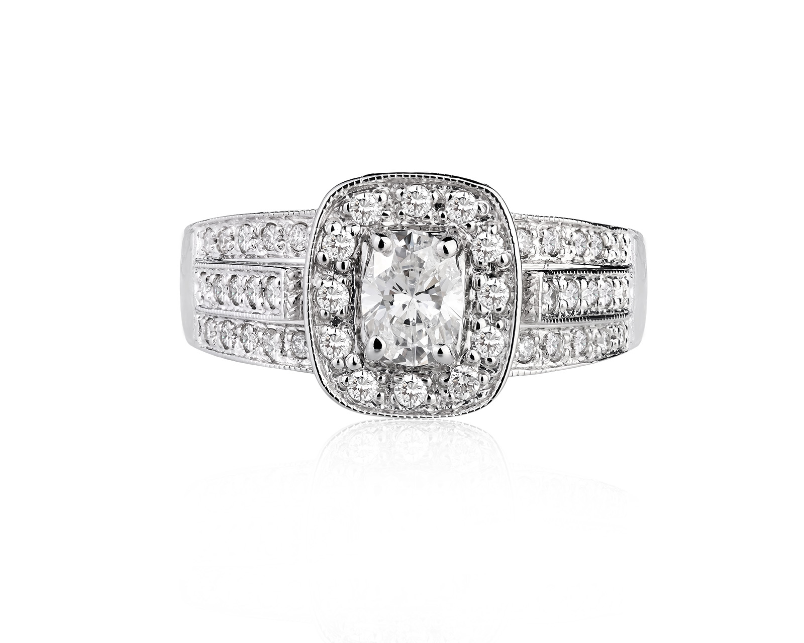 Золотое кольцо с бриллиантами 0.99ct