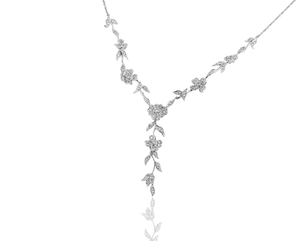 Прекрасное золотое колье с бриллиантами 0.75ct 090719/2