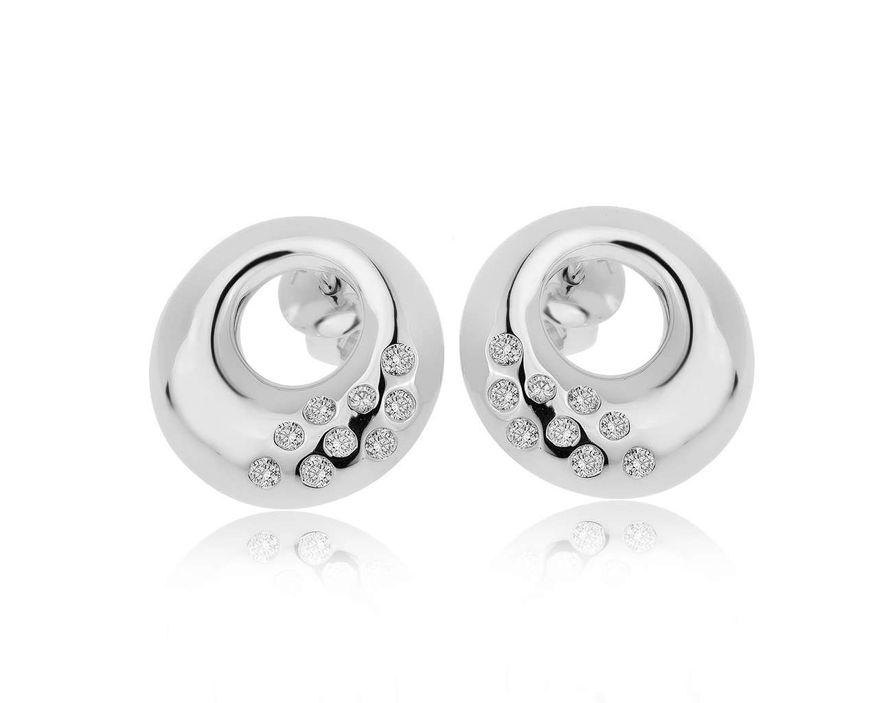 Потрясающие золотые серьги с бриллиантами 0.30ct 200620/14