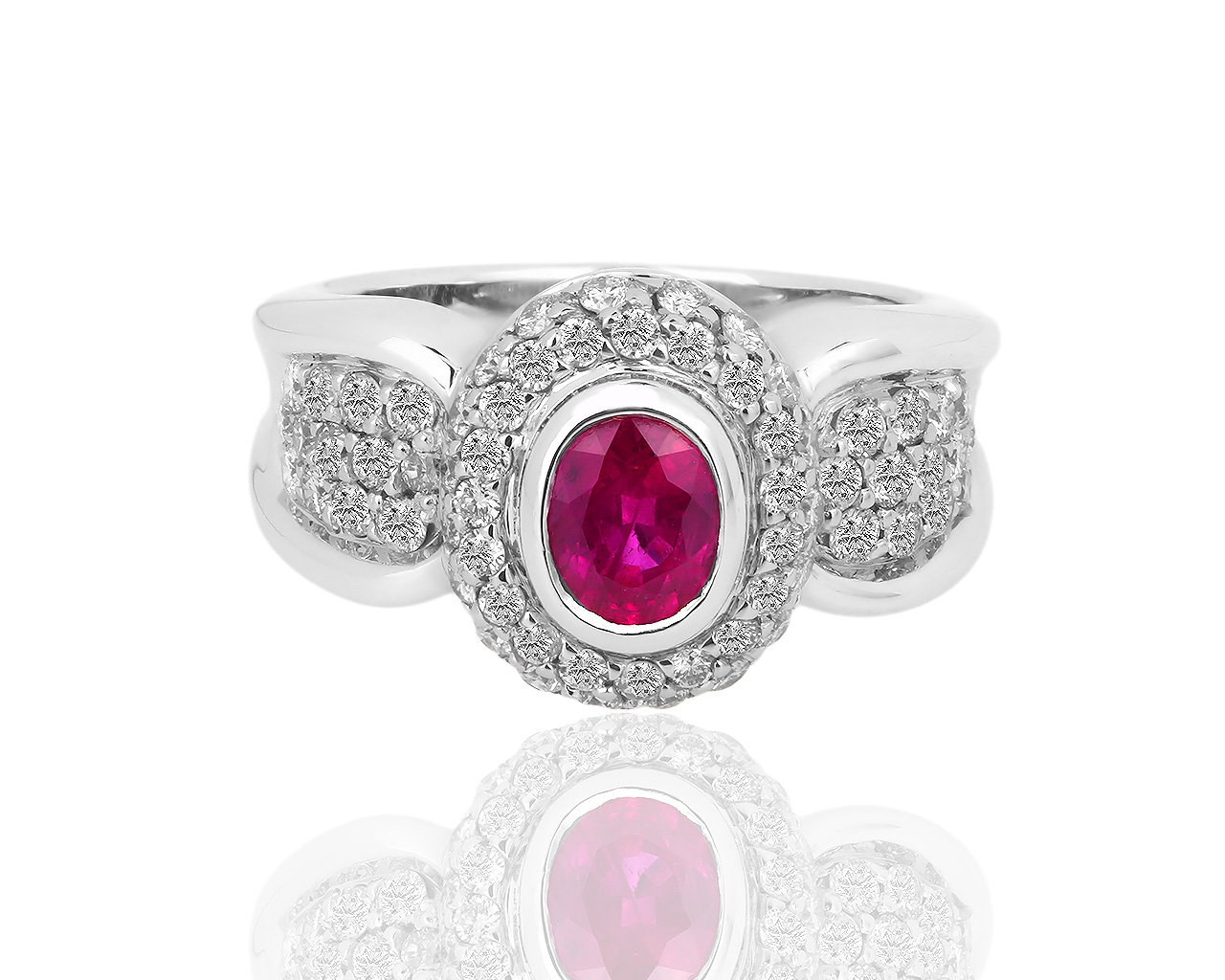 Золотое кольцо с рубином 0.71ct и бриллиантами 1.03ct 231118/3