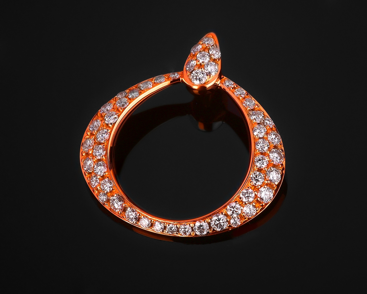 Элегантный золотой кулон с бриллиантами 1.04ct Omega 051217/12