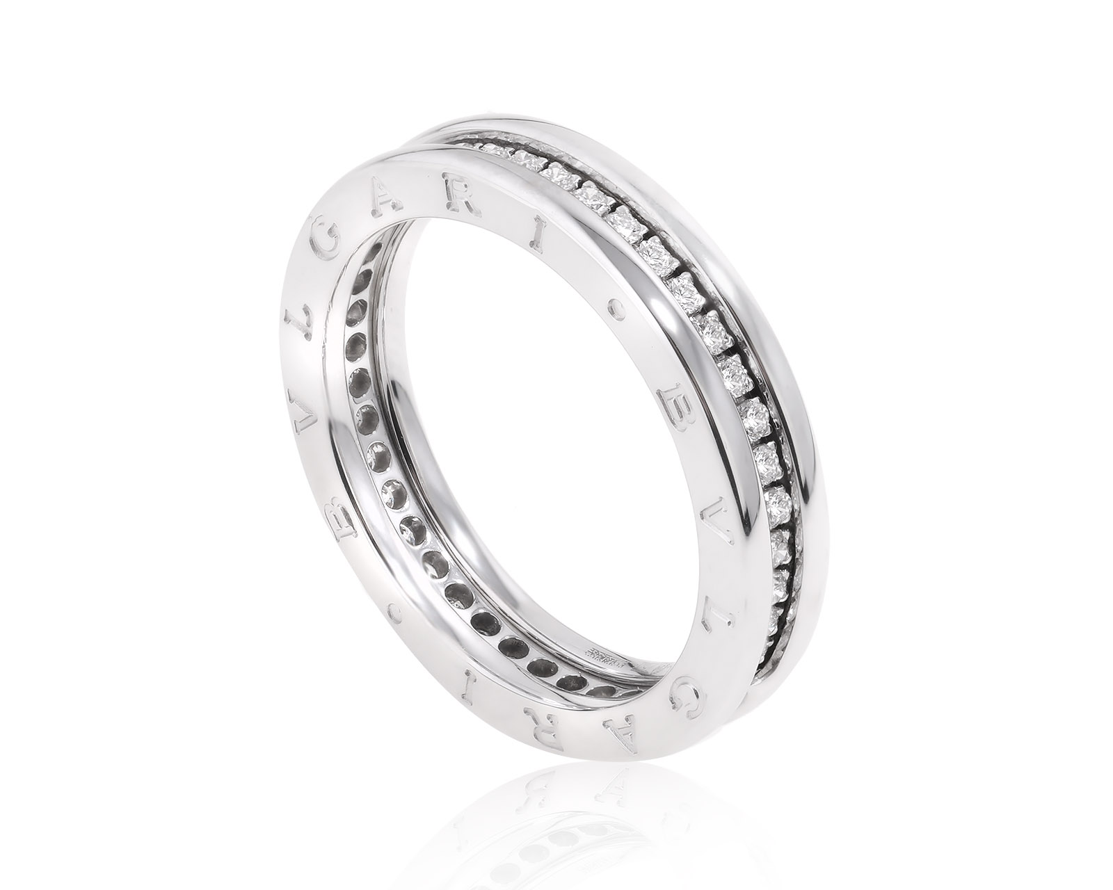 Оригинальное золотое кольцо с бриллиантами 0.52ct Bvlgari B.Zero1