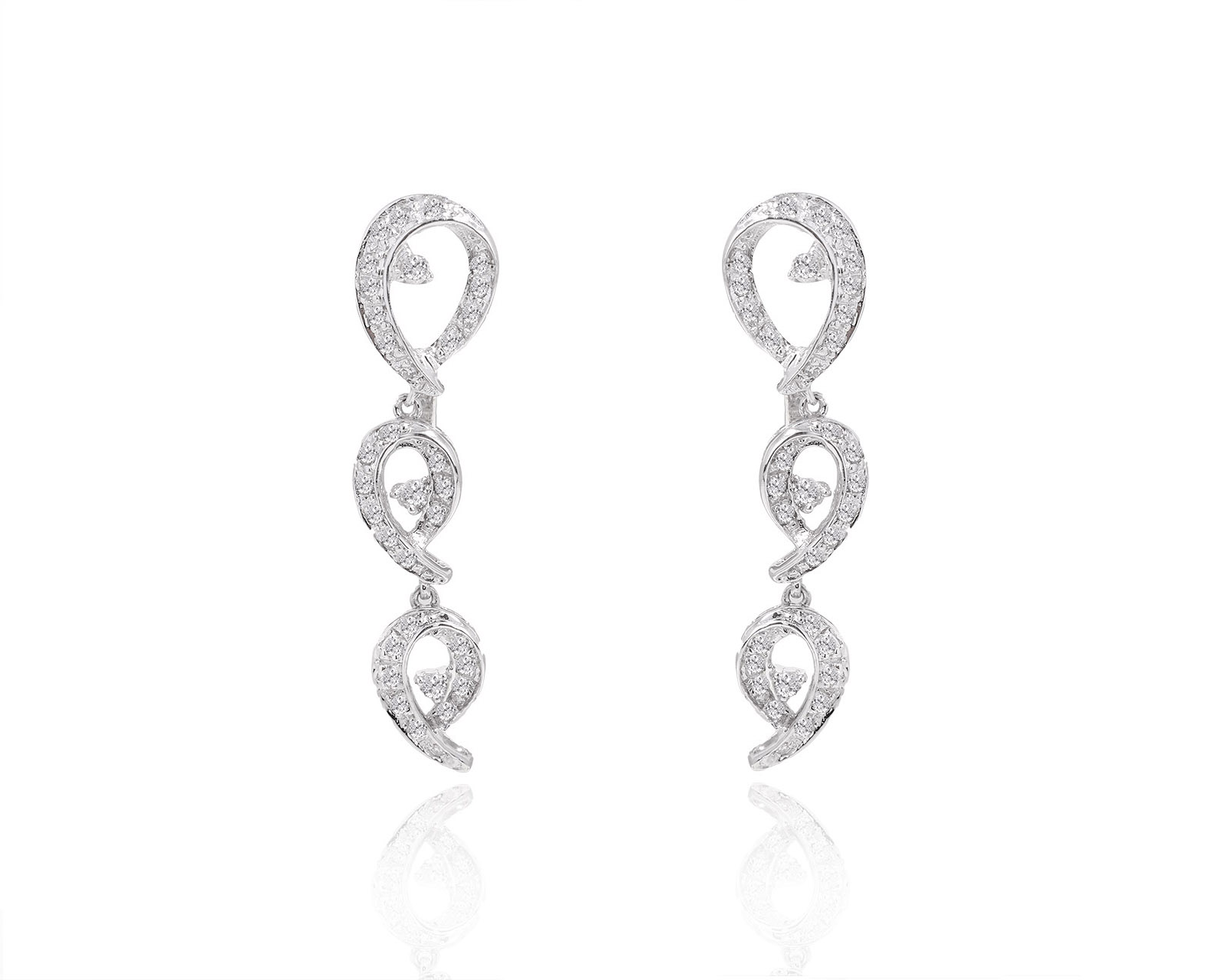 Золотые серьги с бриллиантами 0.37ct 030824/14