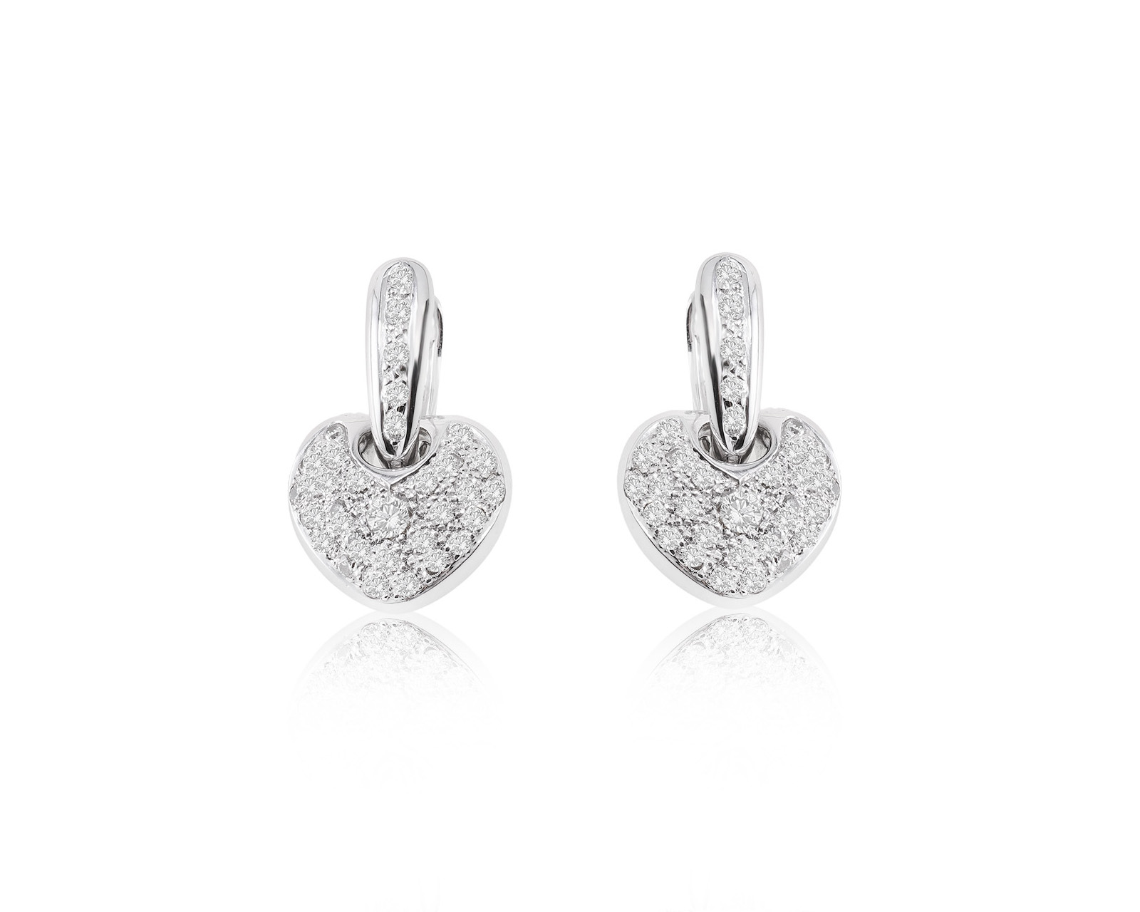 Золотые серьги с бриллиантами 1.80ct