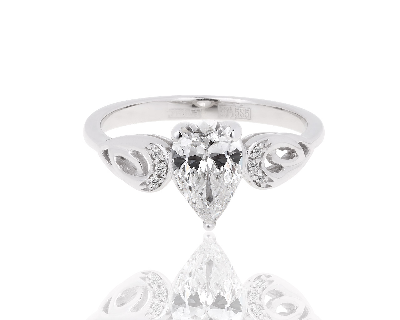 Изумительное золотое кольцо с бриллиантом 1.03ct 041018/3