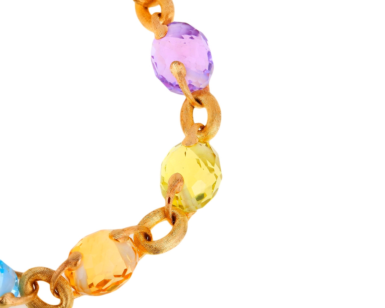 Итальянский золотой браслет с цветными камнями Nanis 271118/6