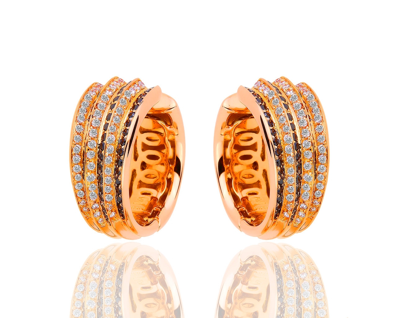 Оригинальные золотые серьги с бриллиантами 1.70ct Roberto Coin 280119/11