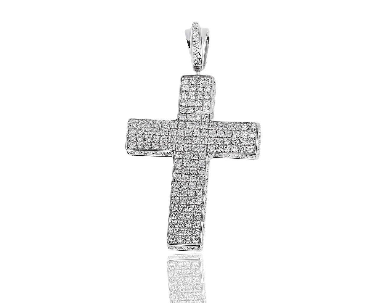 Золотой крест с бриллиантами 2.50ct 141018/1