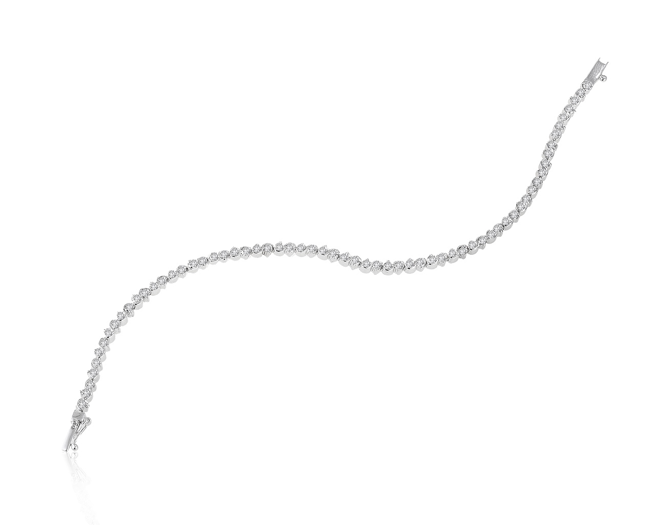 Притягательный золотой браслет с бриллиантами 3.00ct