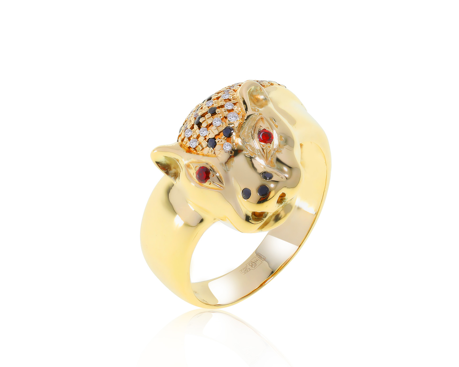 Стильное золотое кольцо с бриллиантами 0.15ct 250522/6