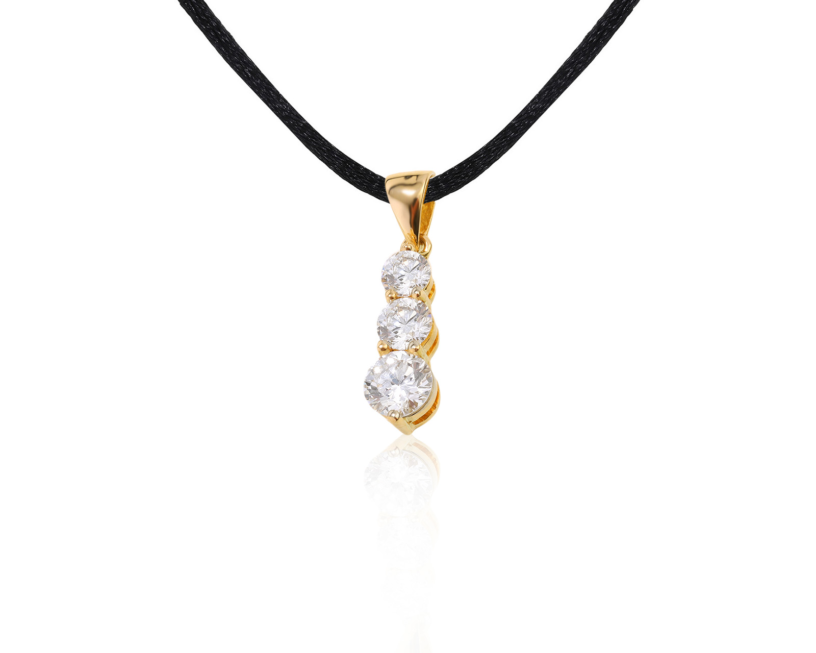 Богатый золотой кулон с бриллиантами 1.10ct 100522/4