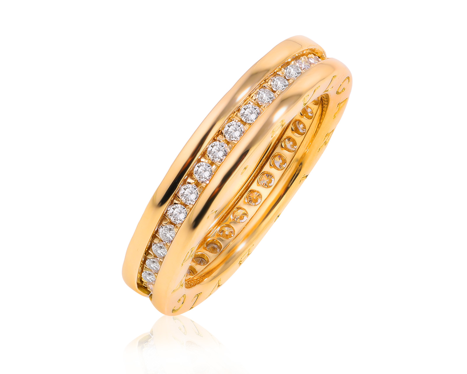 Оригинальное золотое кольцо с бриллиантами 0.51ct Bvlgari B.Zero1 011025/1