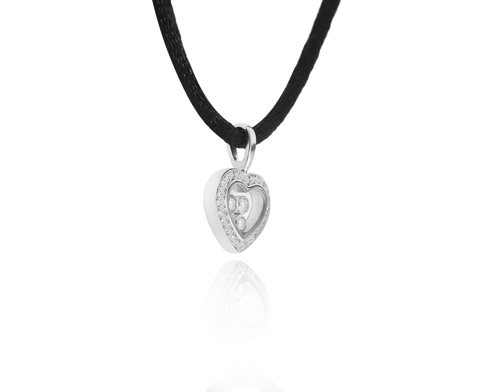 Оригинальный золотой кулон Chopard Happy Diamonds