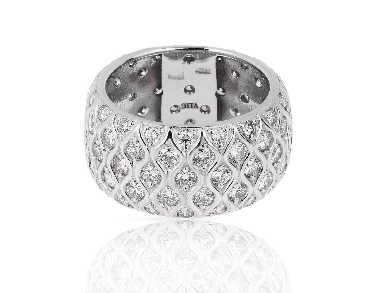 Оригинальное золотое кольцо с бриллиантами 3.41ct ЭПЛ Якутские Бриллианты