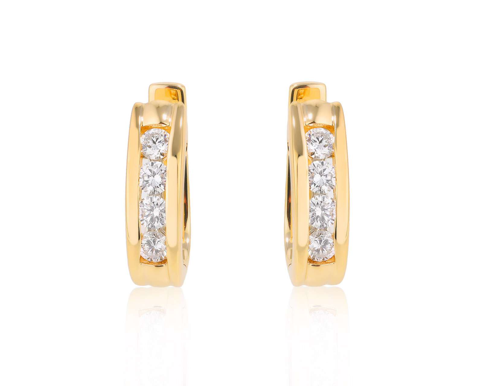 Золотые серьги с бриллиантами 0.80ct 111024/13 Золотые серьги с бриллиантами 0.80ct 111024/13