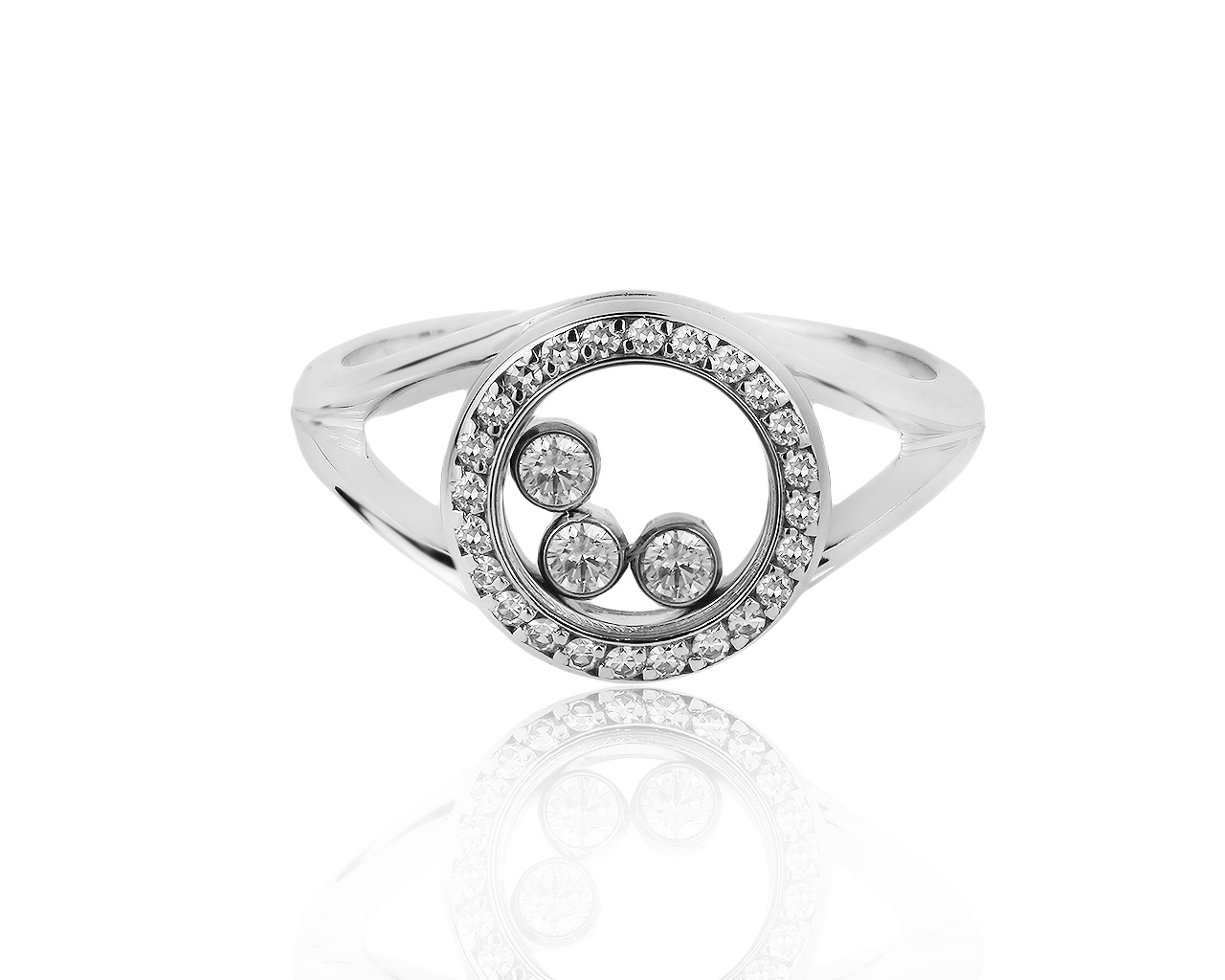 Оригинальное золотое кольцо с бриллиантами 0.33ct Chopard 030819/27