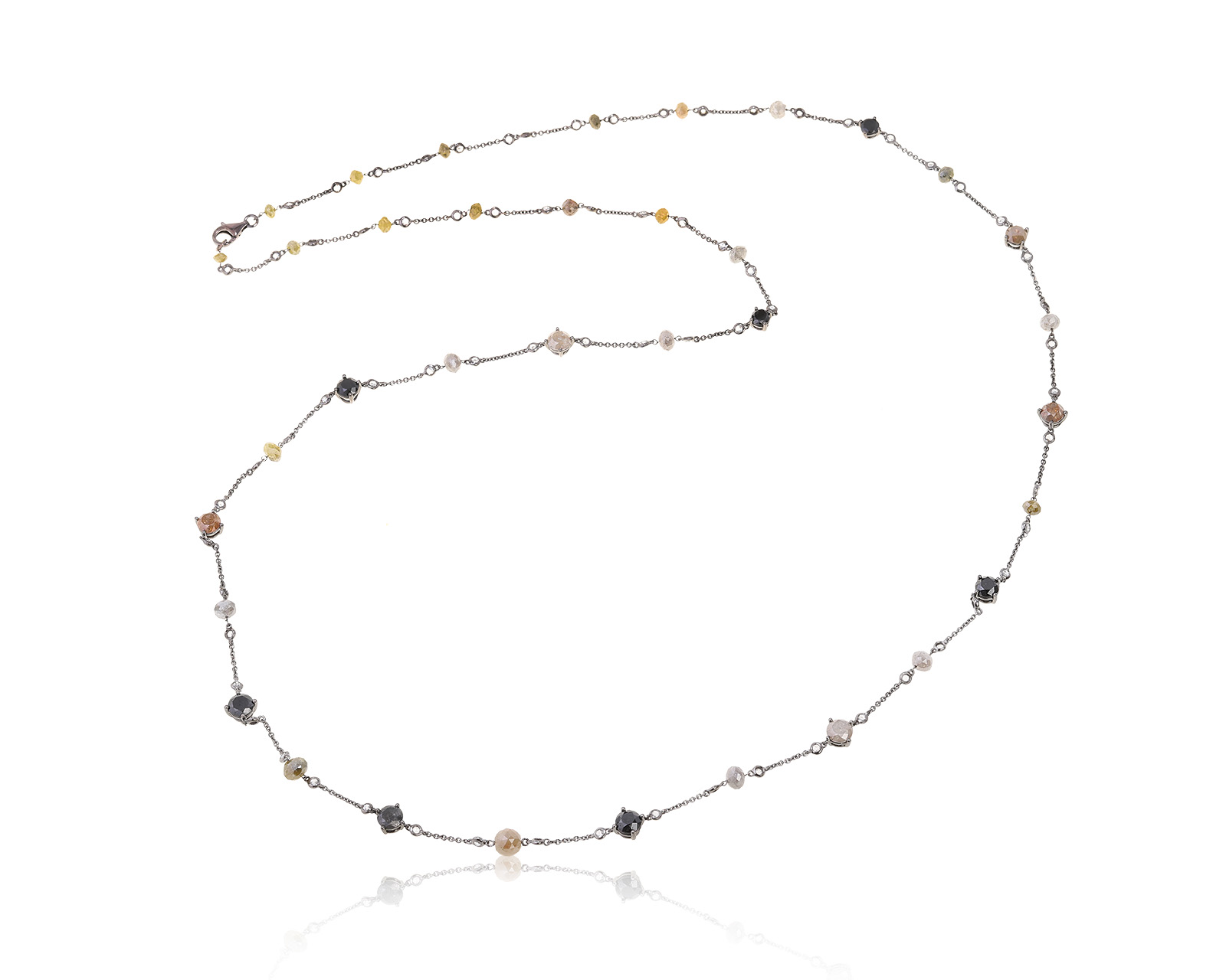 Завораживающее золотое колье с бриллиантами 35.10ct