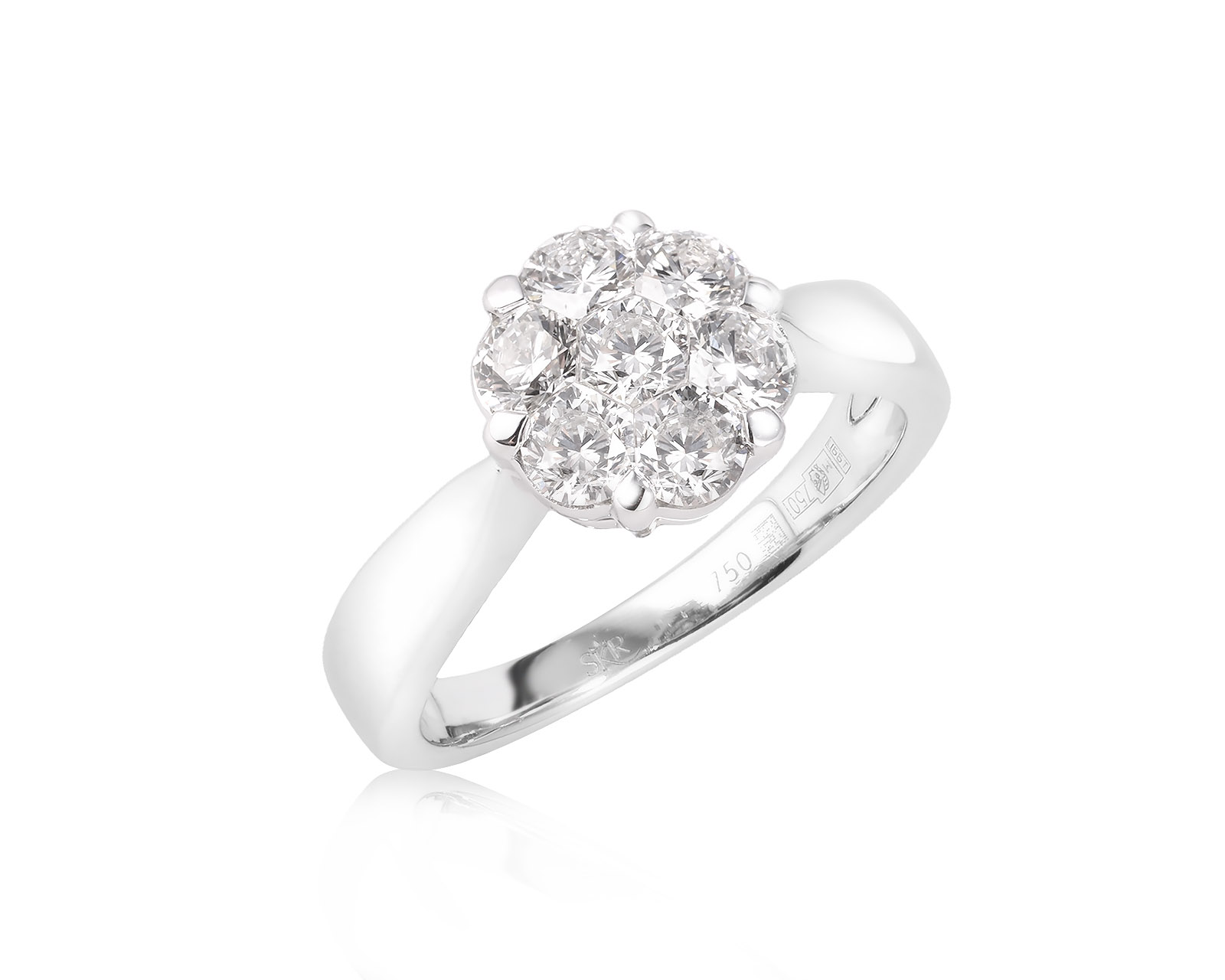 Оригинальное золотое кольцо с бриллиантами 0.77ct SKR 251125/3