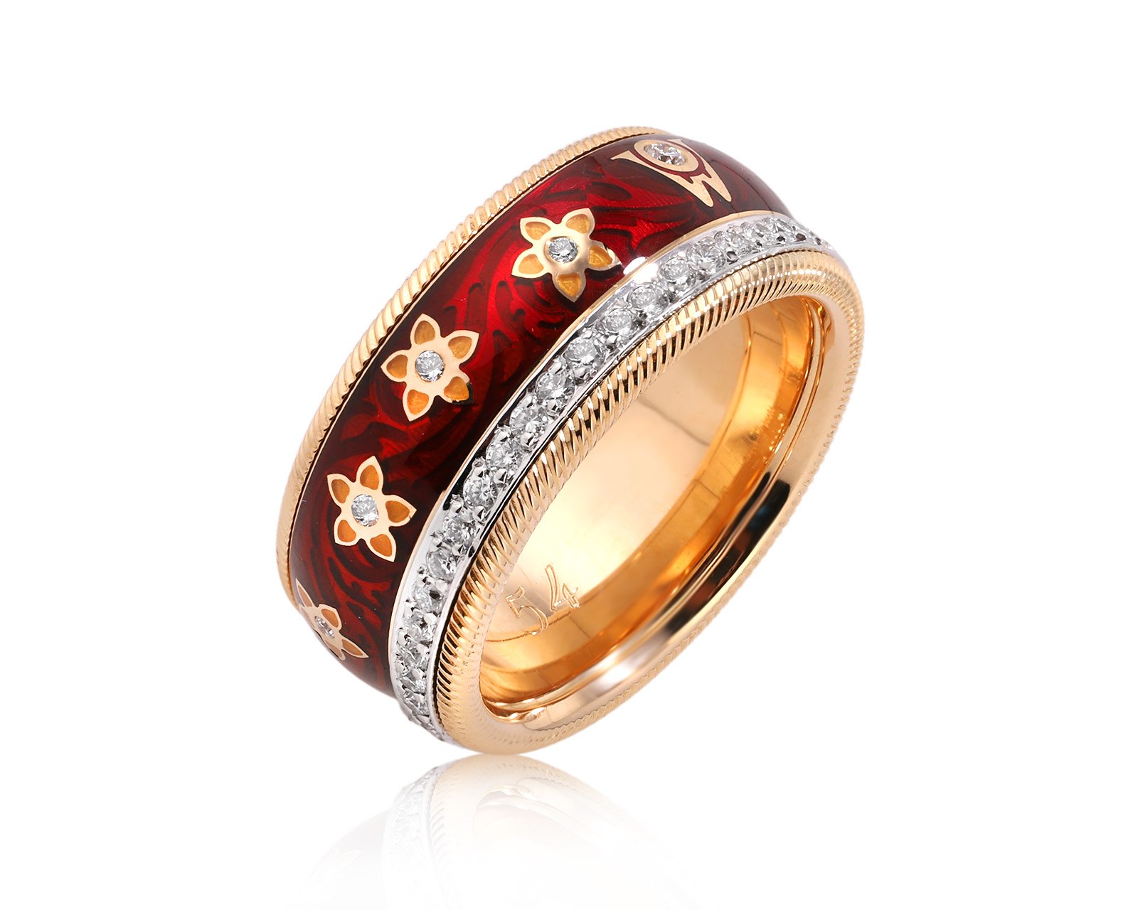 Оригинальное золотое кольцо с бриллиантами 0.55ct Wellendorf Redberry 051225/3