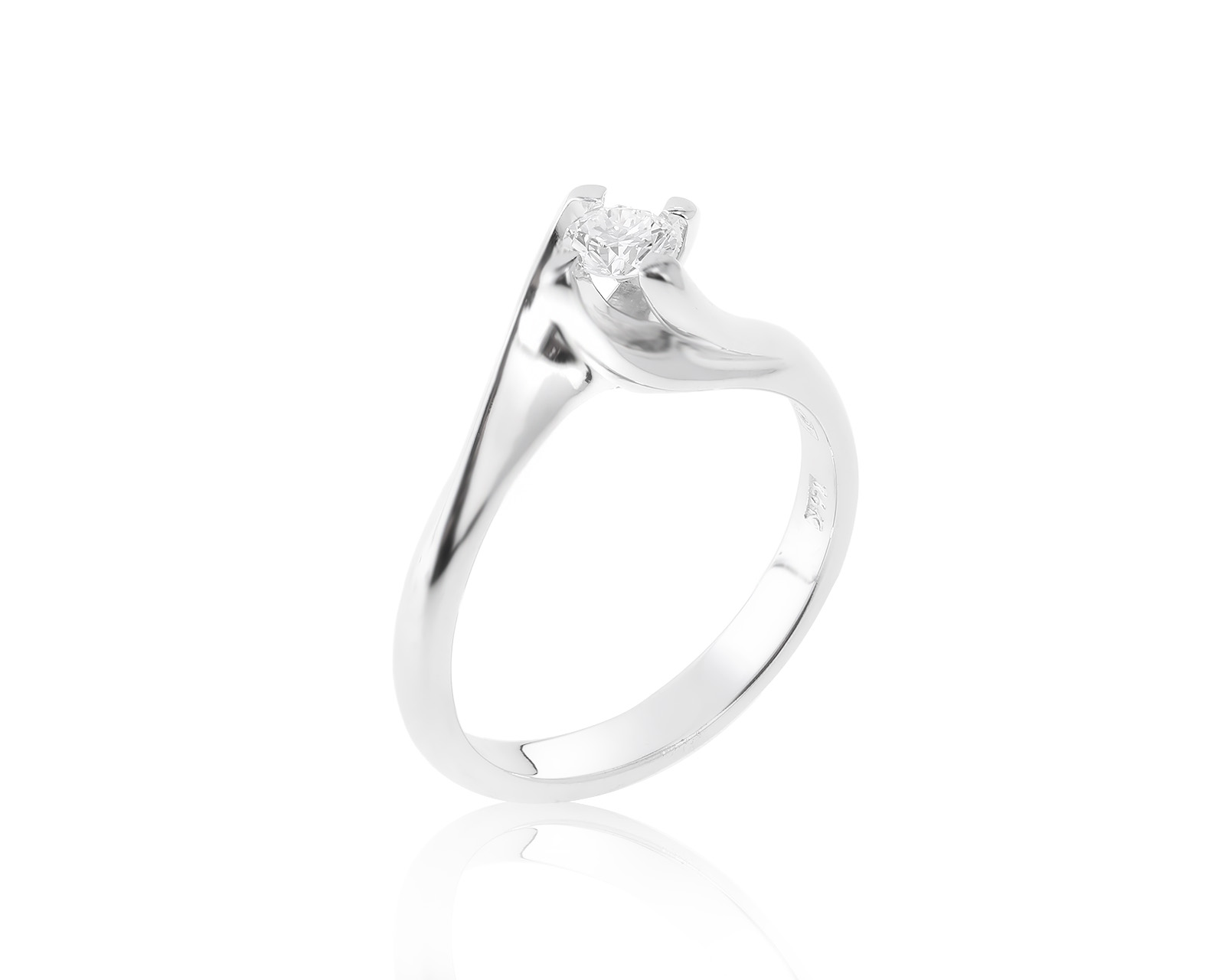 Прелестное золотое кольцо с бриллиантом 0.21ct 211222/10 Прелестное золотое кольцо с бриллиантом 0.21ct 211222/10