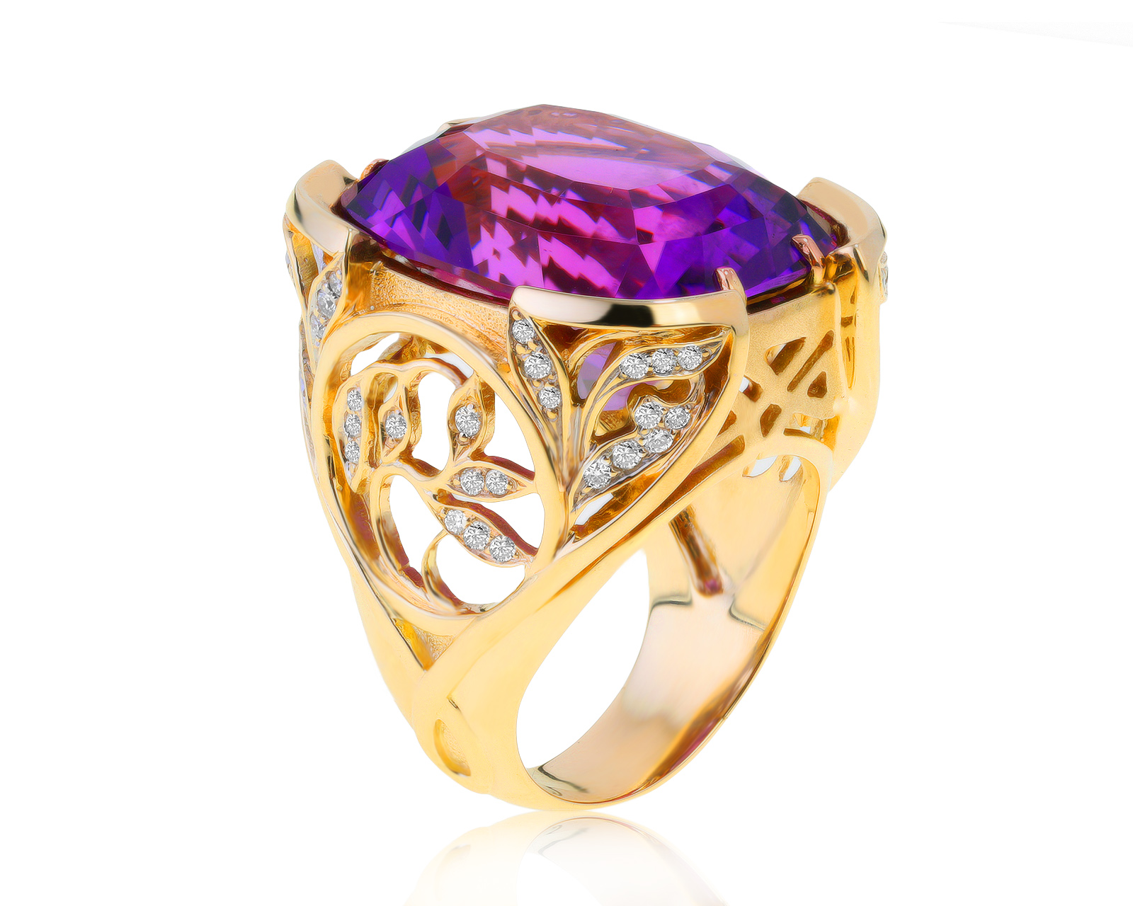 Изумительное золотое кольцо с аметистом 23.62ct 240921/5 Изумительное золотое кольцо с аметистом 23.62ct 240921/5