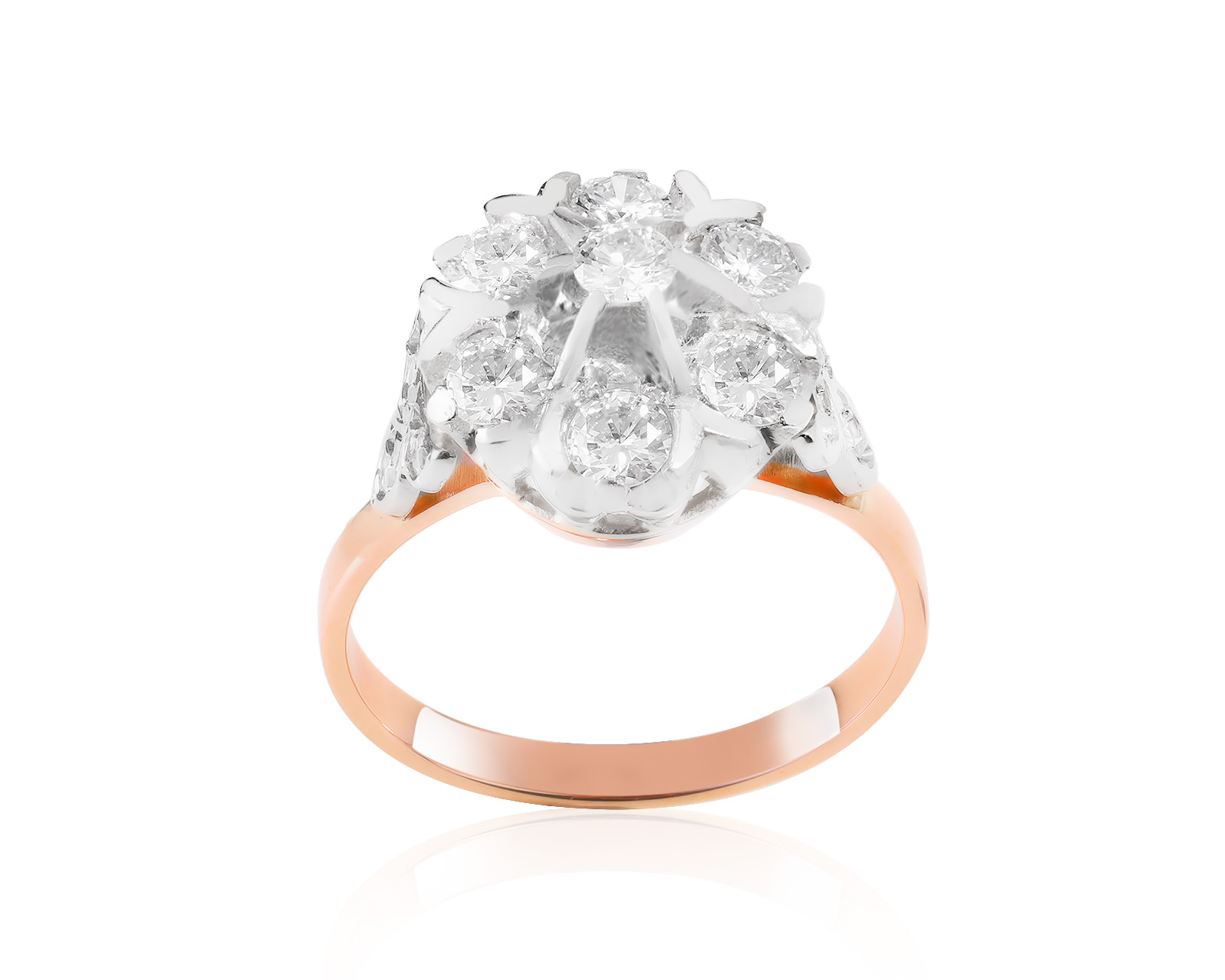 Золотое кольцо с бриллиантами 0.93ct СССР 200224/8