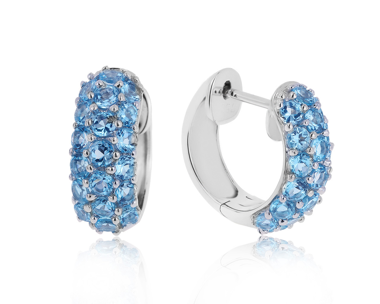 Оригинальные золотые серьги с топазами 1.50ct H.Stern