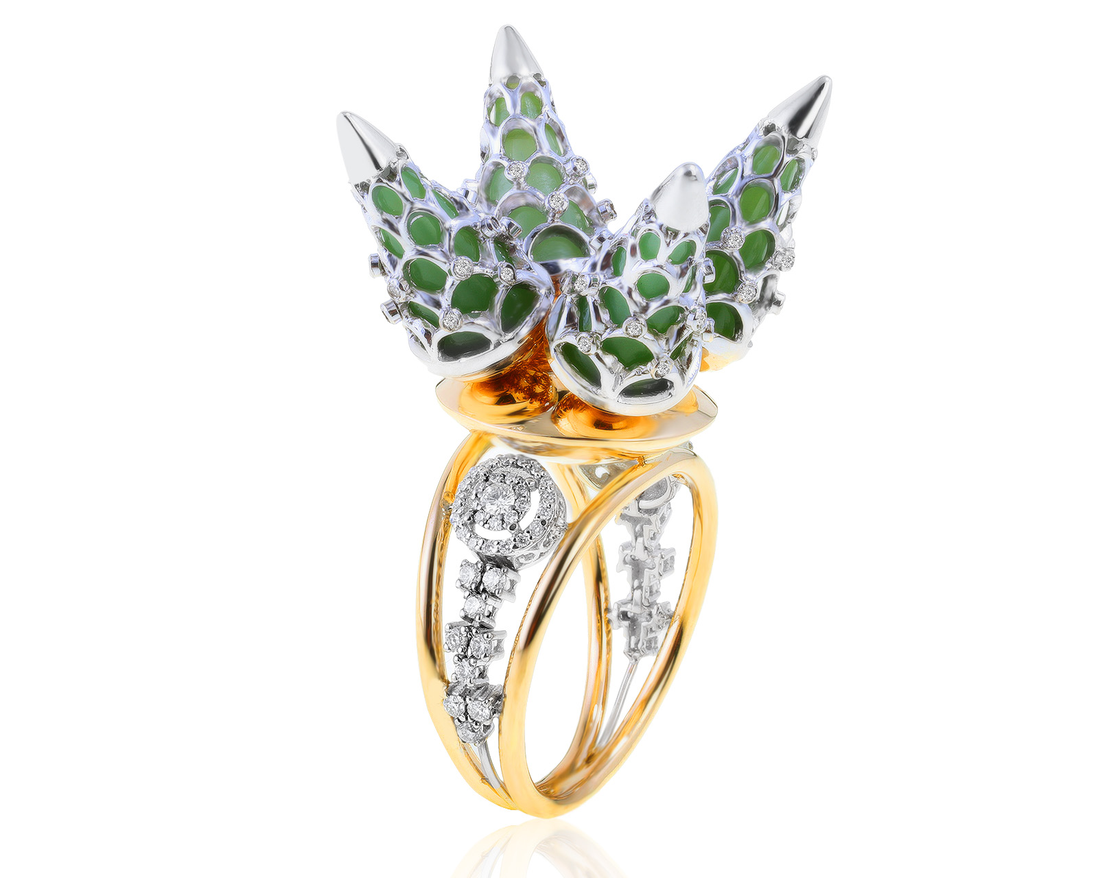 Великолепное золотое кольцо с бриллиантами 0.71ct 111021/4