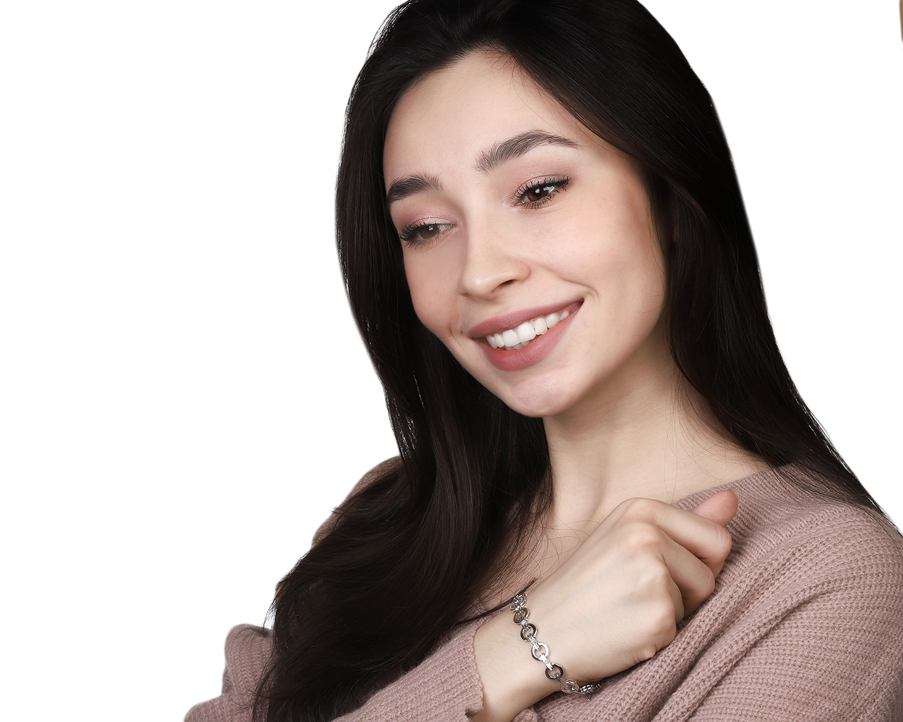 Безупречный золотой браслет с бриллиантами 0.36ct