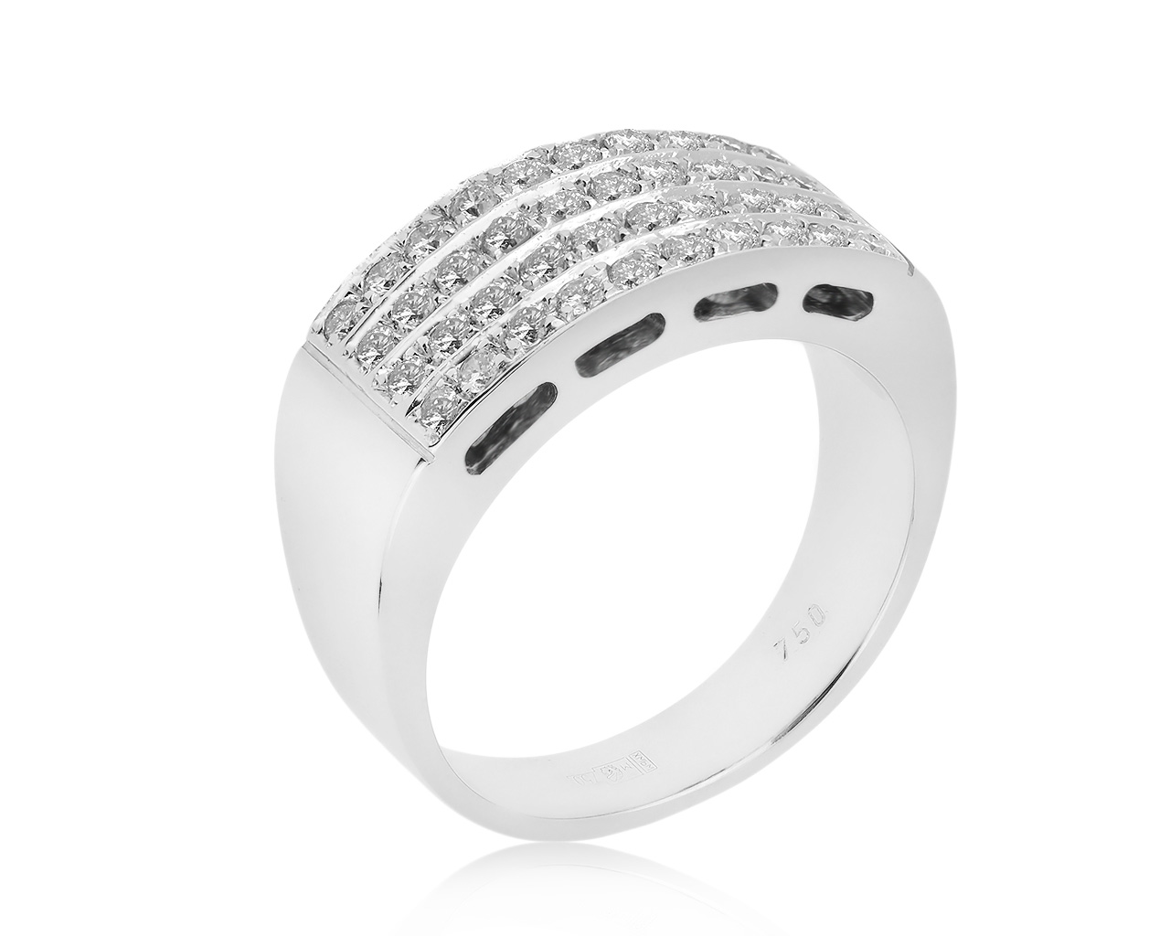 Солидное золотое кольцо с бриллиантами 0.60ct 071020/3