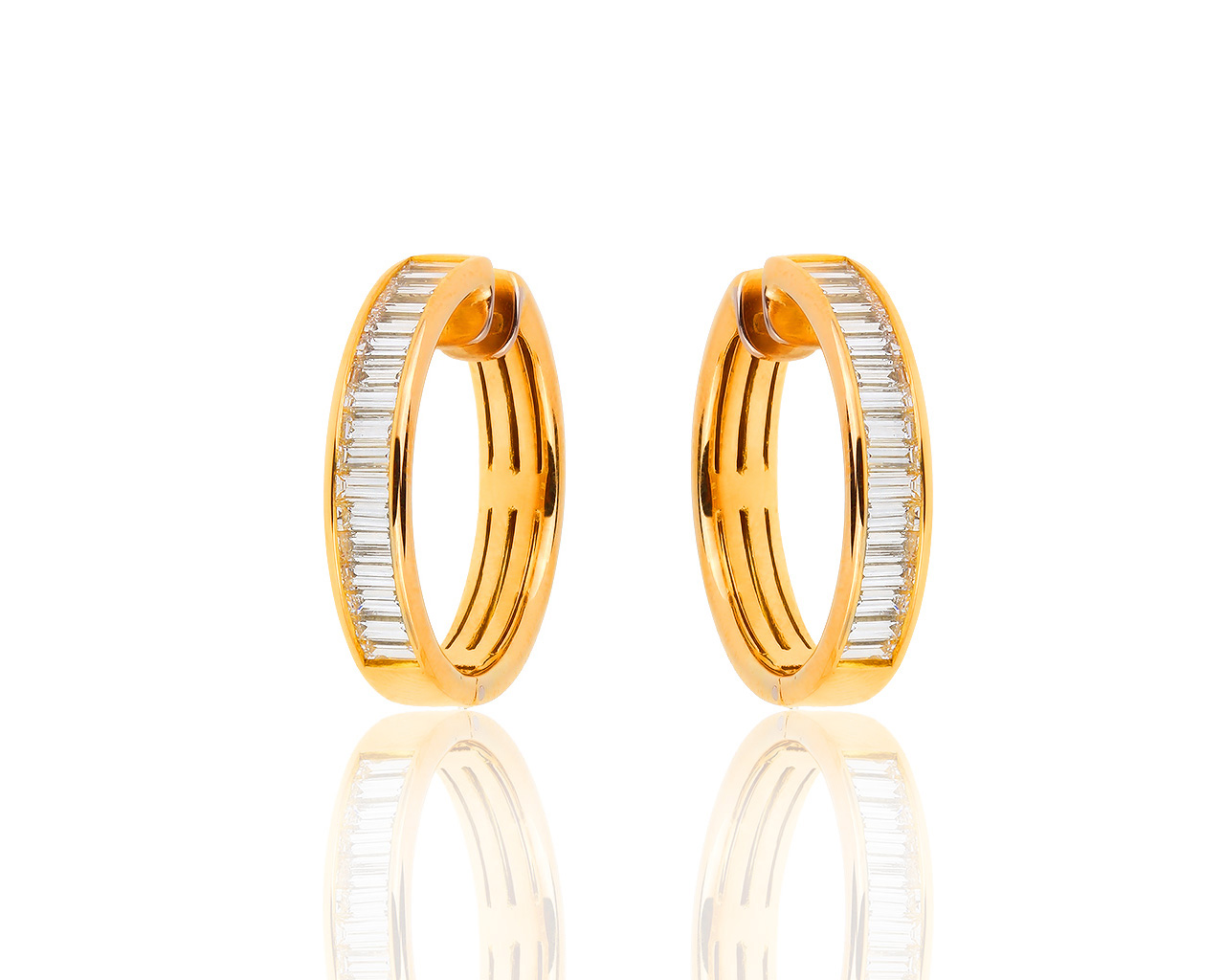 Итальянские золотые серьги с бриллиантами 2.02ct 181218/9