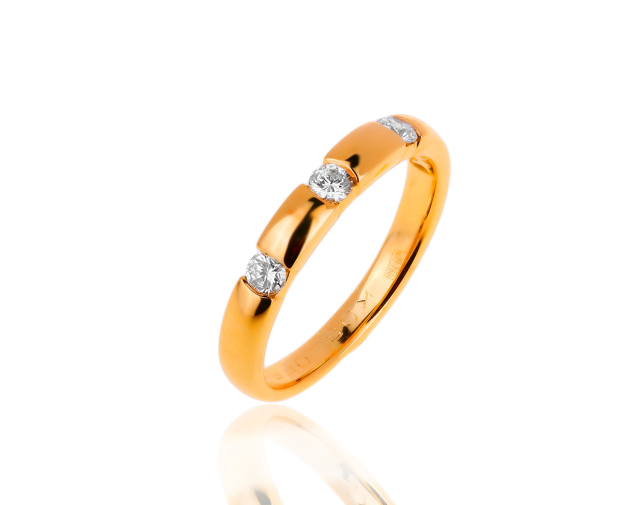 Оригинальное золотое кольцо с бриллиантами 0.27ct Korloff 200120/3