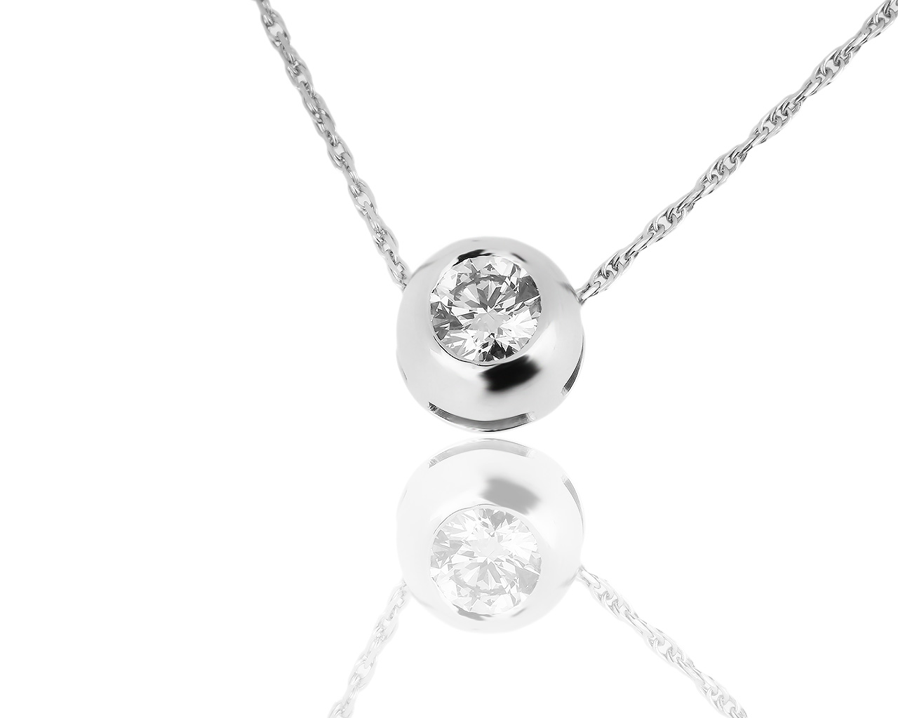 Элегантная золотая подвеска с бриллиантом 0.50ct 150619/10