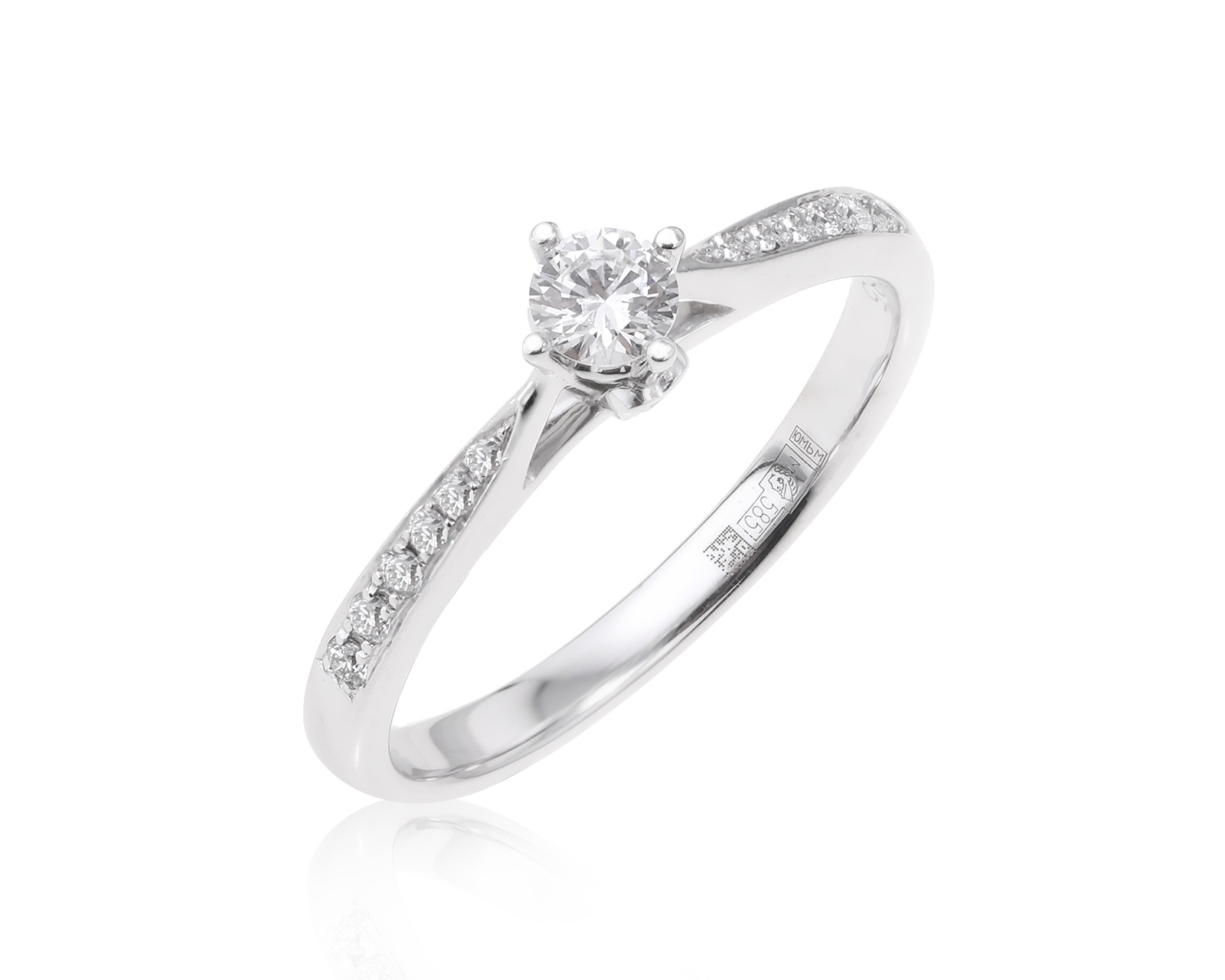 Золотое кольцо с бриллиантами 0.22ct 110824/7