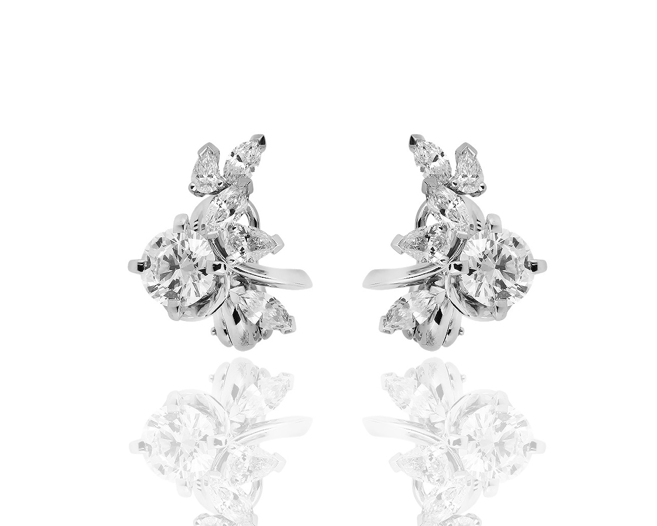 Роскошные золотые серьги с бриллиантами 3.27ct 180519/15