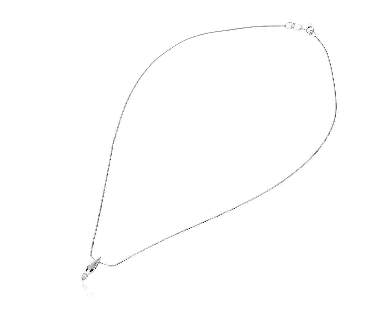 Стильный золотой кулон с бриллиантом 0.20ct