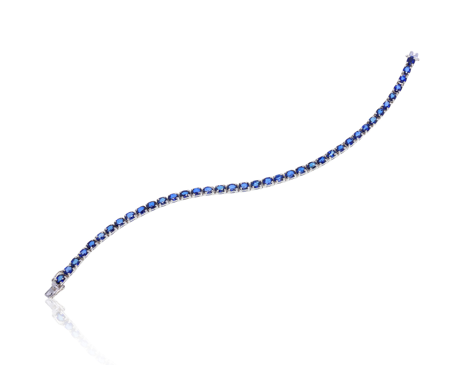 Достойный золотой браслет с сапфирами 6.63ct 150123/2