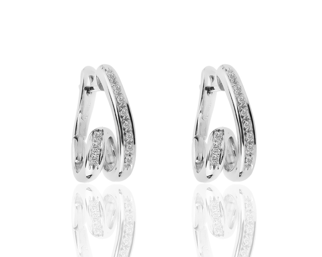 Итальянские золотые серьги с бриллиантами 0.22ct Raima 090319/6