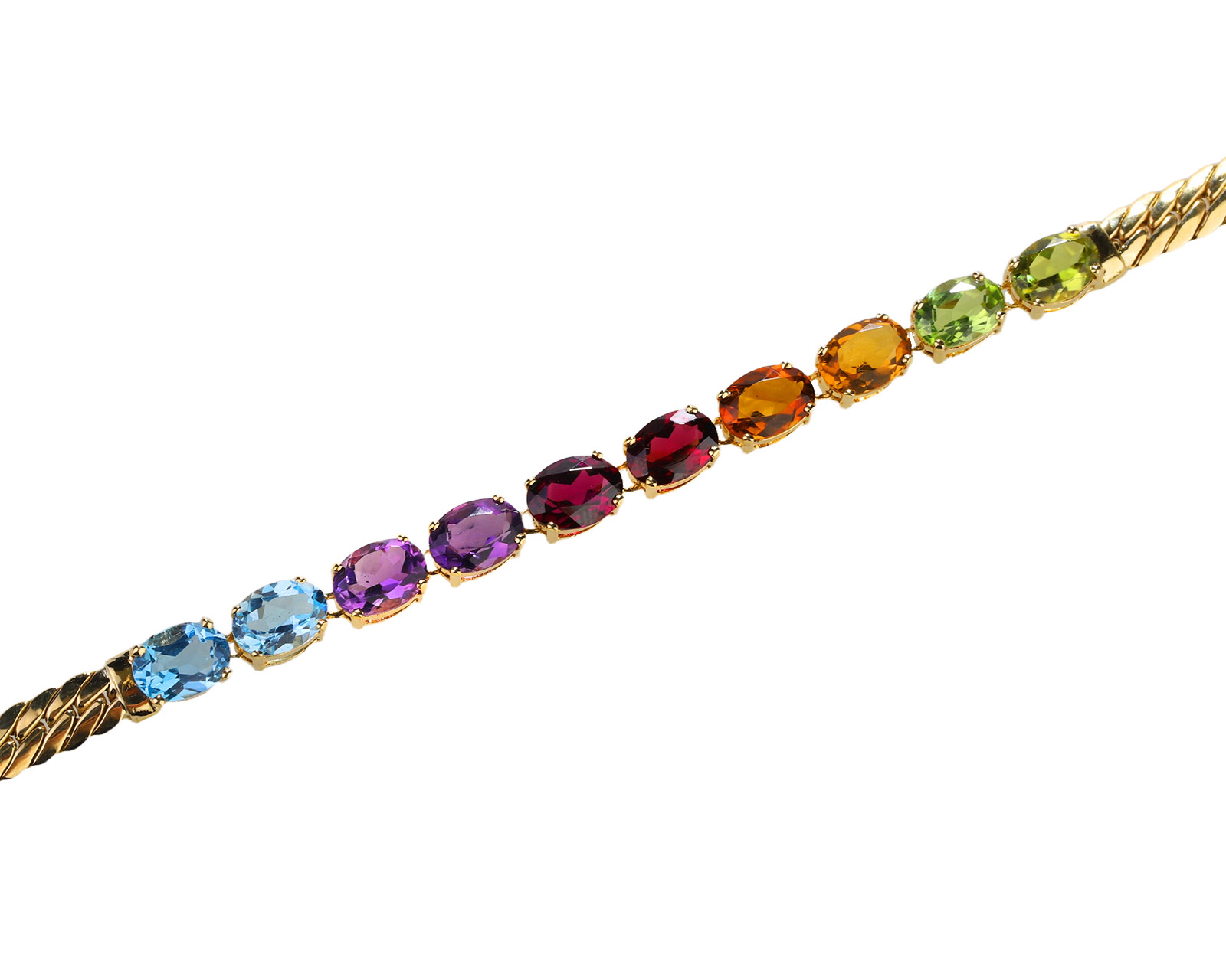 Оригинальный золотой браслет с цветными камнями 6.70ct H.Stern Rainbow