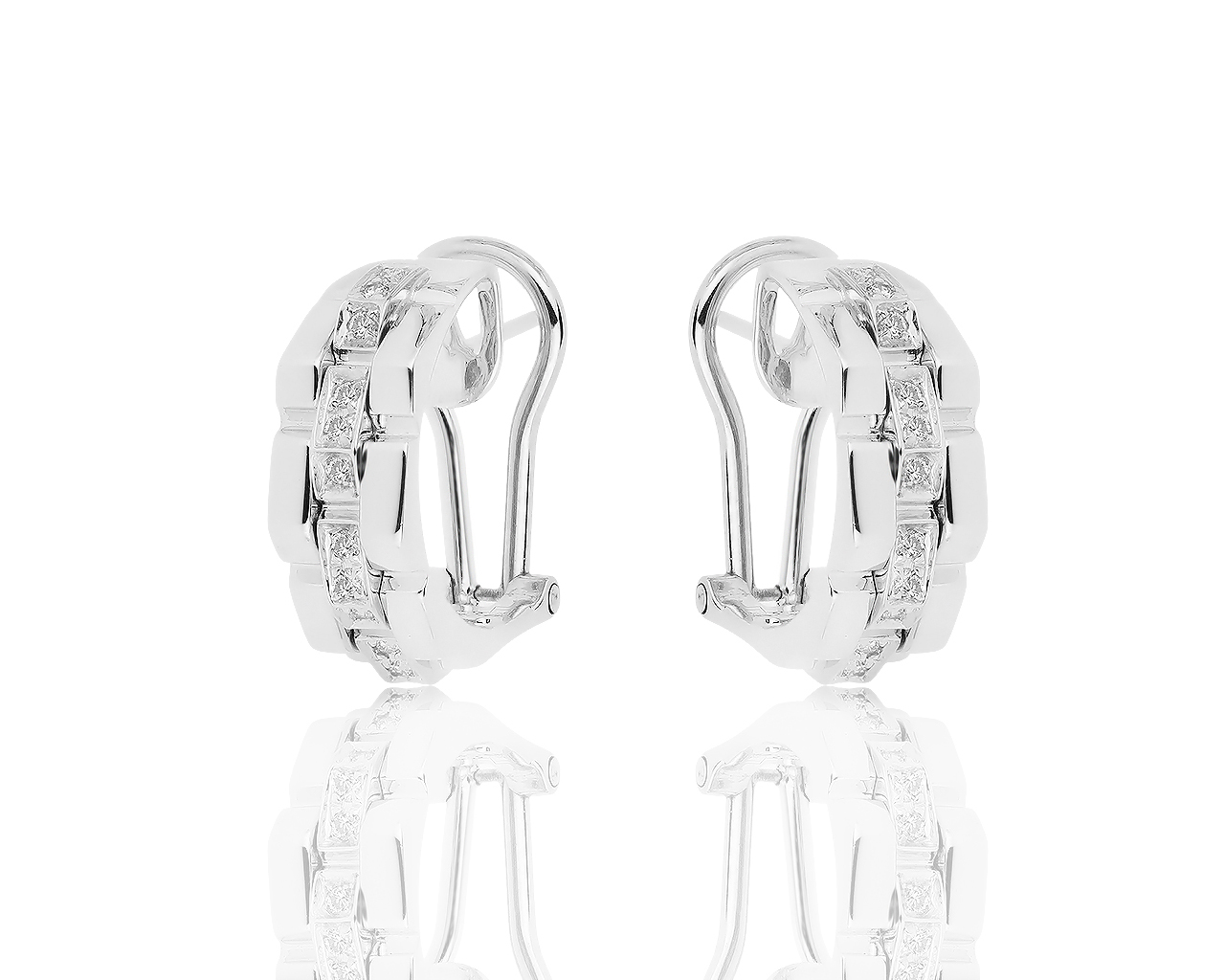 Потрясающие золотые серьги с бриллиантами 0.22ct Chimento 030719/6