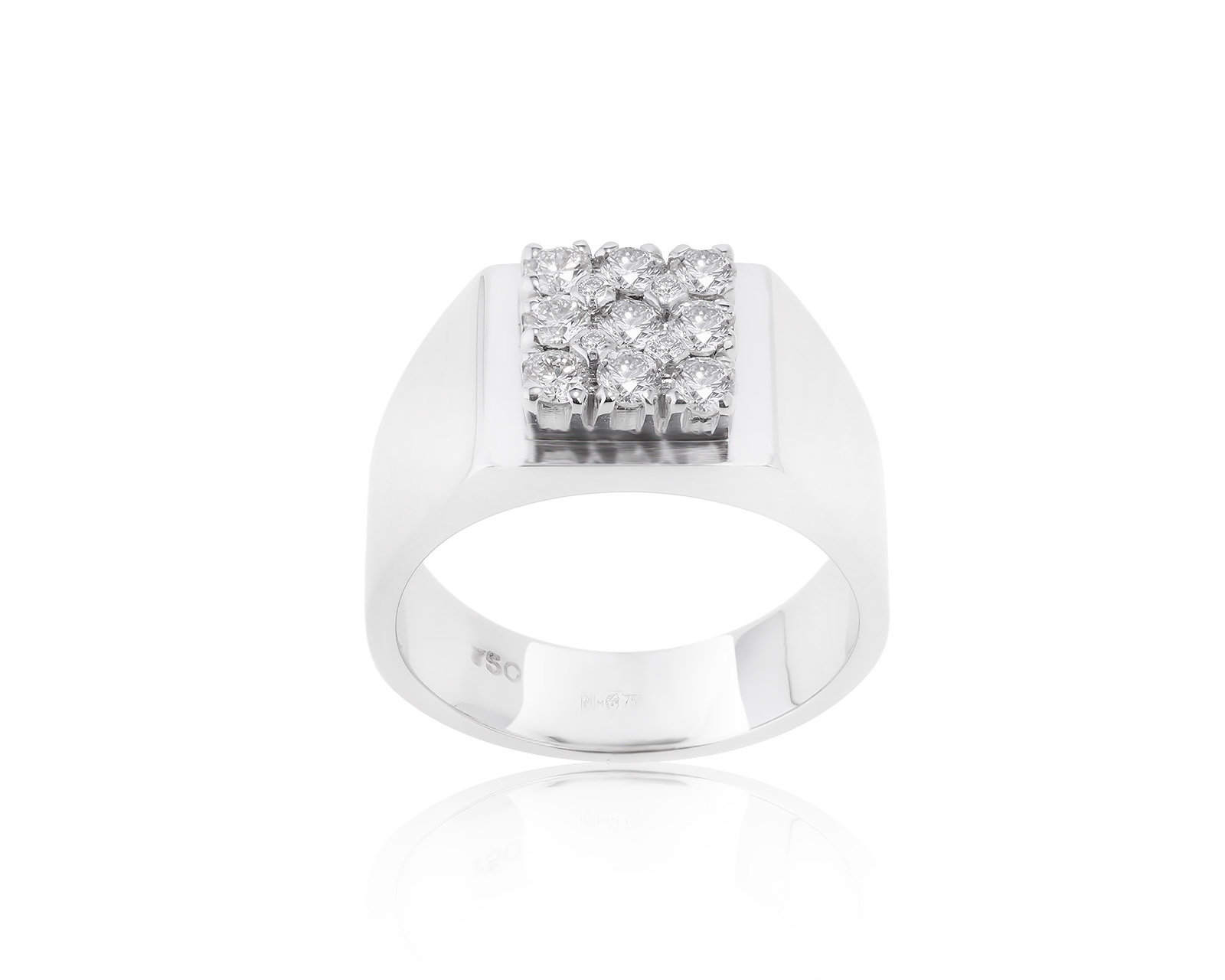 Солидное золотое кольцо с бриллиантами 0.84ct 290522/5