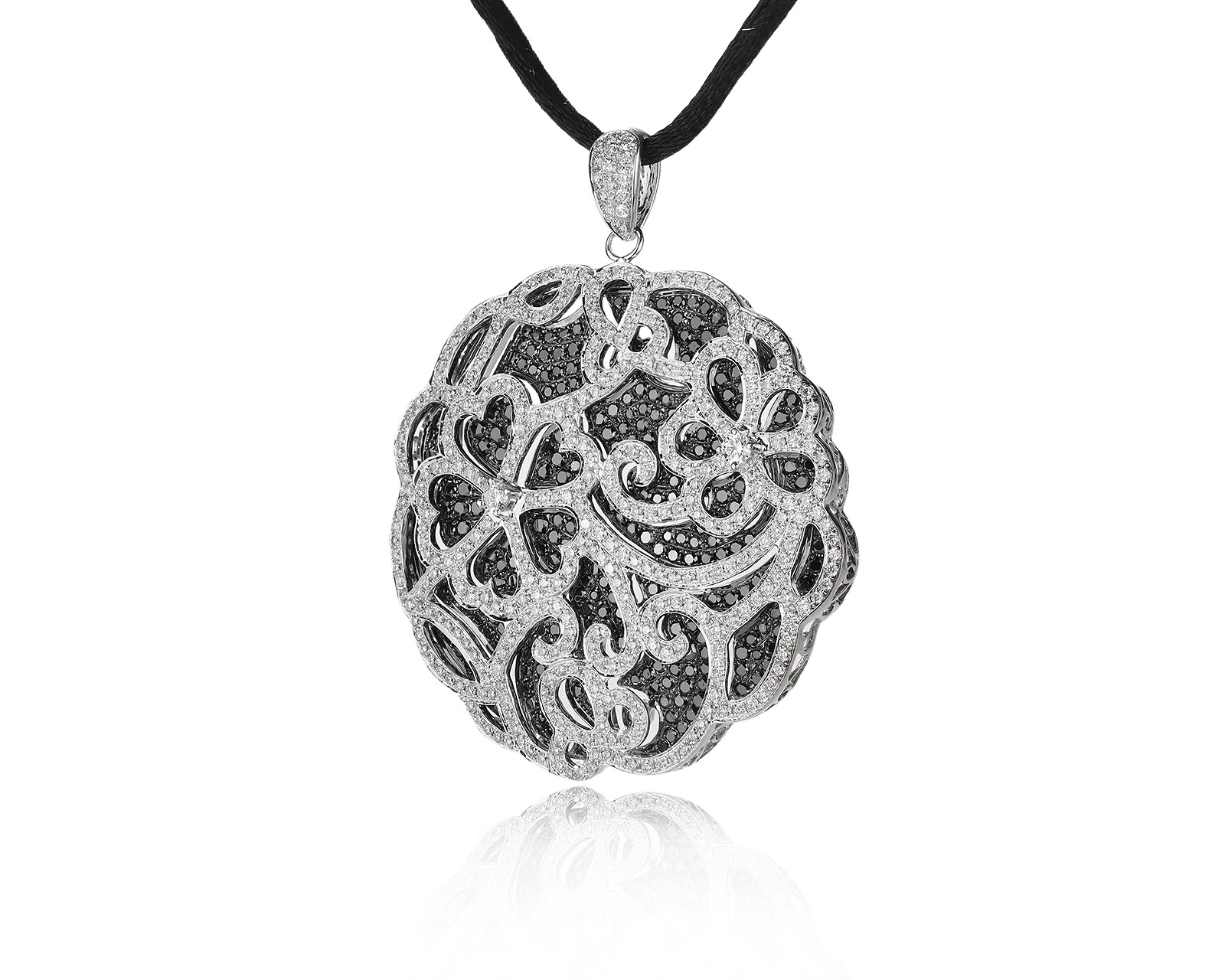Оригинальный золотой кулон с бриллиантами 3.30ct Grissoni