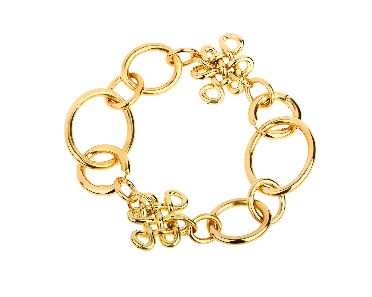 Необычные золотые серьги-браслет H.Stern