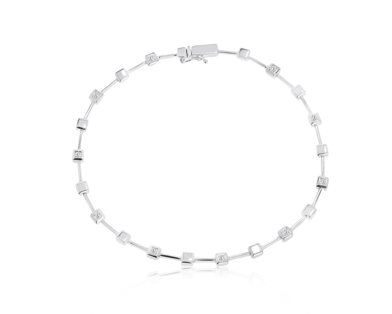 Стильный золотой браслет с бриллиантами 0.33ct 221021/2