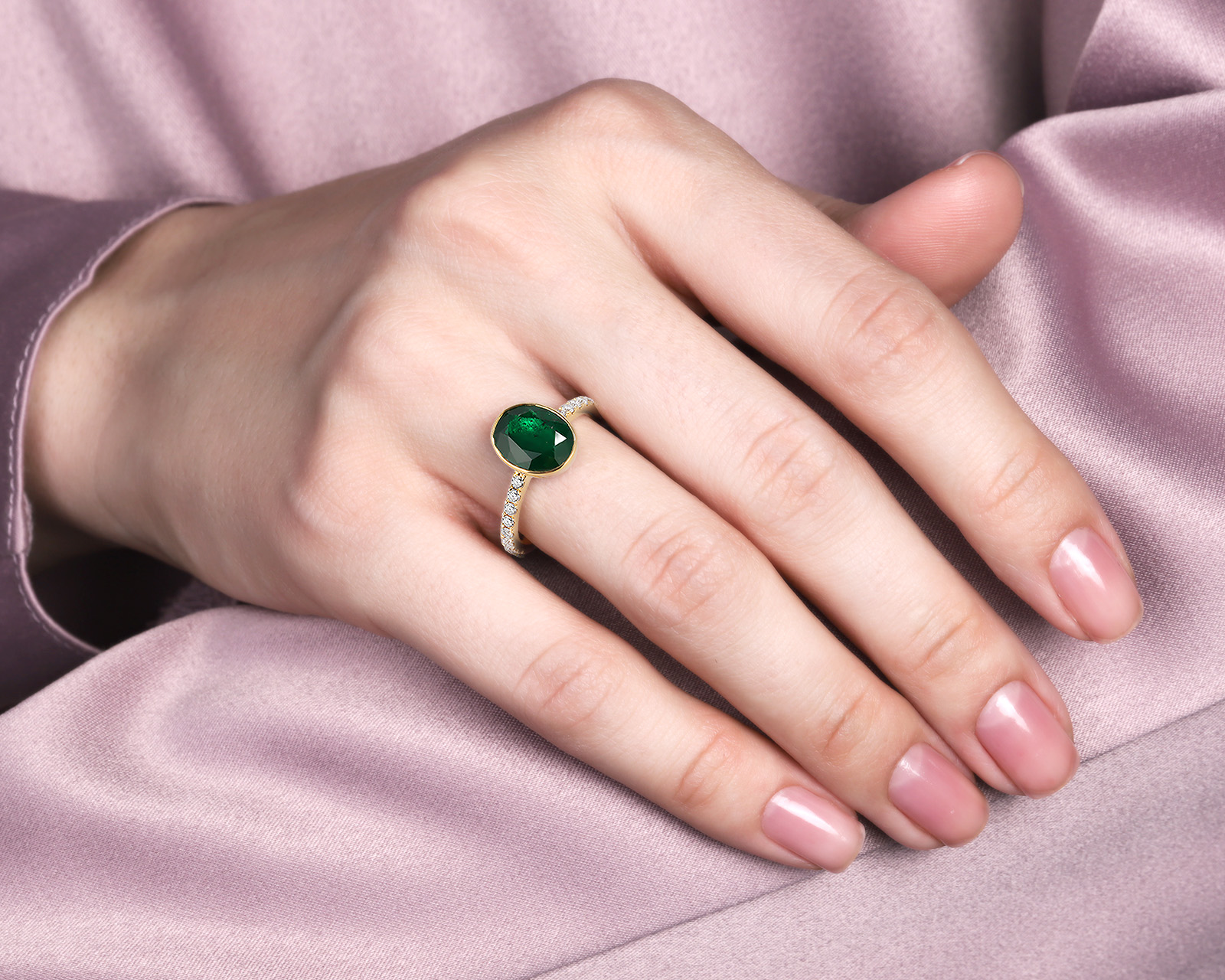 Золотое кольцо с изумрудом Замбия 2.43ct Evgeny Matveev