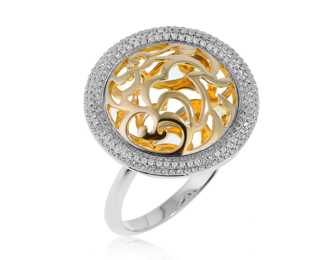 Превосходное золотое кольцо с бриллиантами 0.50ct